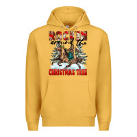 Mustard Rockin Around The Christmas Tree Rodeo Premium Hoodie - FaDigitalArtStudio