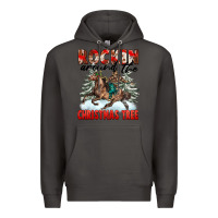 Smoke Rockin Around The Christmas Tree Rodeo Premium Hoodie - FaDigitalArtStudio