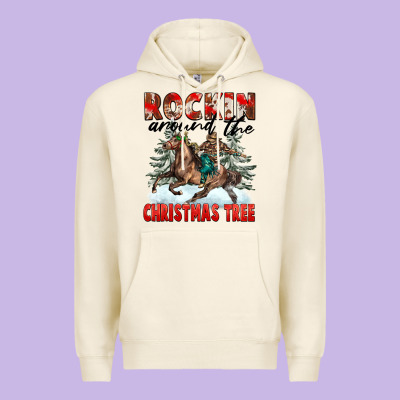 Rockin Around The Christmas Tree Rodeo Premium Hoodie Designed By Fadigitalartstudio