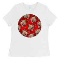 White christmas pig Ladies Tee - LillyAllenDesigns