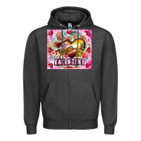 Charcoal Heather Be Mine Valentine Zipper Hoodie - CowhideDigitalArt