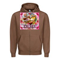 Chestnut Be Mine Valentine Zipper Hoodie - CowhideDigitalArt