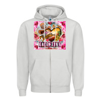 Dove Grey Be Mine Valentine Zipper Hoodie - CowhideDigitalArt