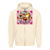 Sandshell Be Mine Valentine Zipper Hoodie - CowhideDigitalArt
