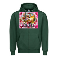 Sports Green Be Mine Valentine Zipper Hoodie - CowhideDigitalArt