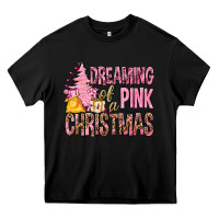 Black Dreaming Of A Pink Christmas Heavy Core Tee - BundleAndBundleShop