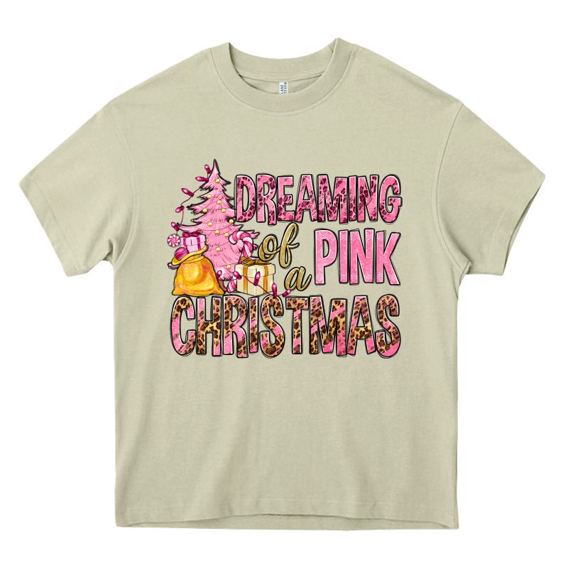 Dreaming Of A Pink Christmas Heavy Core Tee by BundleAndBundleShop | Teevron