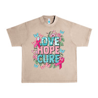 French Oak Love hope cure cancer Awareness Urban Heavy Tee - HowdyJamesFarm