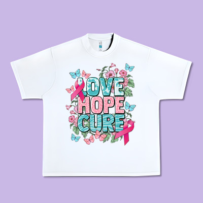 Love Hope Cure Cancer Awareness Urban Heavy Tee Designed By Howdyjamesfarm