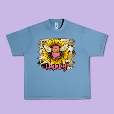 Bee Happy Urban Heavy Tee Designed By Jahusdesignshop