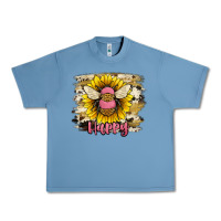 Pebble Blue bee happy Urban Heavy Tee - JahusDesignShop