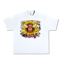 White bee happy Urban Heavy Tee - JahusDesignShop