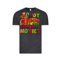 Vintage Black hot cocoa and christmas movies Vintage Tee - texasbilliewilder