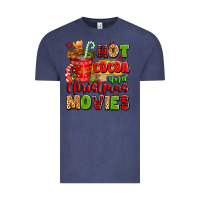 Vintage Denim hot cocoa and christmas movies Vintage Tee - texasbilliewilder