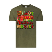 Vintage Olive hot cocoa and christmas movies Vintage Tee - texasbilliewilder