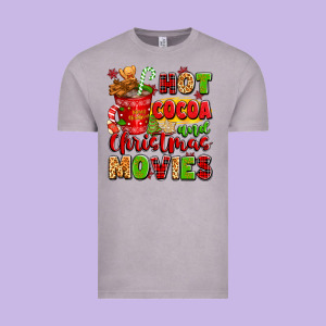 Hot Cocoa And Christmas Movies Vintage Tee Designed By Texasbilliewilder