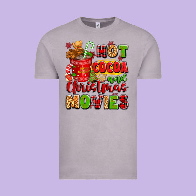 Hot Cocoa And Christmas Movies Vintage Tee Designed By Texasbilliewilder