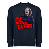 Navy nooo wire hangers.. ever!!! vintage mommie dearest quote print Heavyweight Sweatshirt - lanVoArt