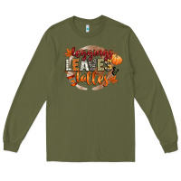 Army Green leaves and lattes Long Sleeve Tee - CowGirlArtShop