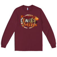 Burgundy leaves and lattes Long Sleeve Tee - CowGirlArtShop