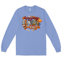 Colony Blue leaves and lattes Long Sleeve Tee - CowGirlArtShop