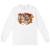 White leaves and lattes Long Sleeve Tee - CowGirlArtShop