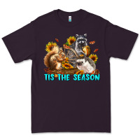 Plum Fall Tis The Season Animals Premium Tee - LillyAllenDesigns