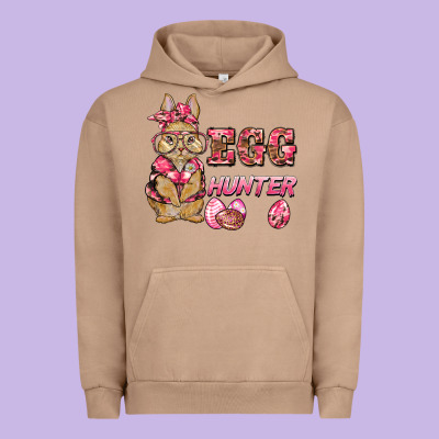 Easter Pink Camouflage Egg Hunter  Bunny Urban Hoodie Designed By Barkaloodesign