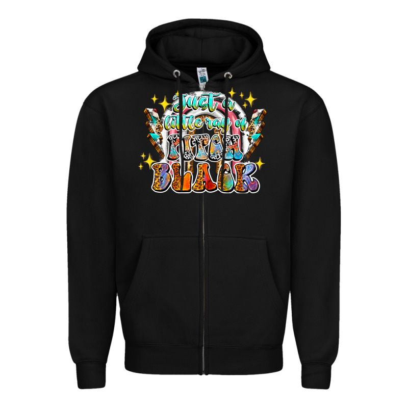 Just A Little Ray Of Pitch Black Zipper Hoodie by CowhideDigitalArt | Teevron