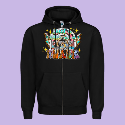 Just A Little Ray Of Pitch Black Zipper Hoodie Designed By Cowhidedigitalart