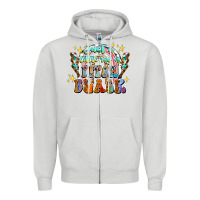 Dove Grey just a little ray of pitch black Zipper Hoodie - CowhideDigitalArt