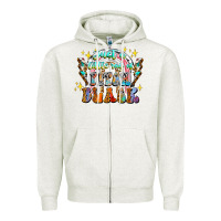Oatmeal Heather just a little ray of pitch black Zipper Hoodie - CowhideDigitalArt