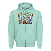 Seafoam just a little ray of pitch black Zipper Hoodie - CowhideDigitalArt