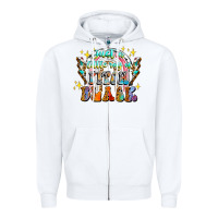White just a little ray of pitch black Zipper Hoodie - CowhideDigitalArt