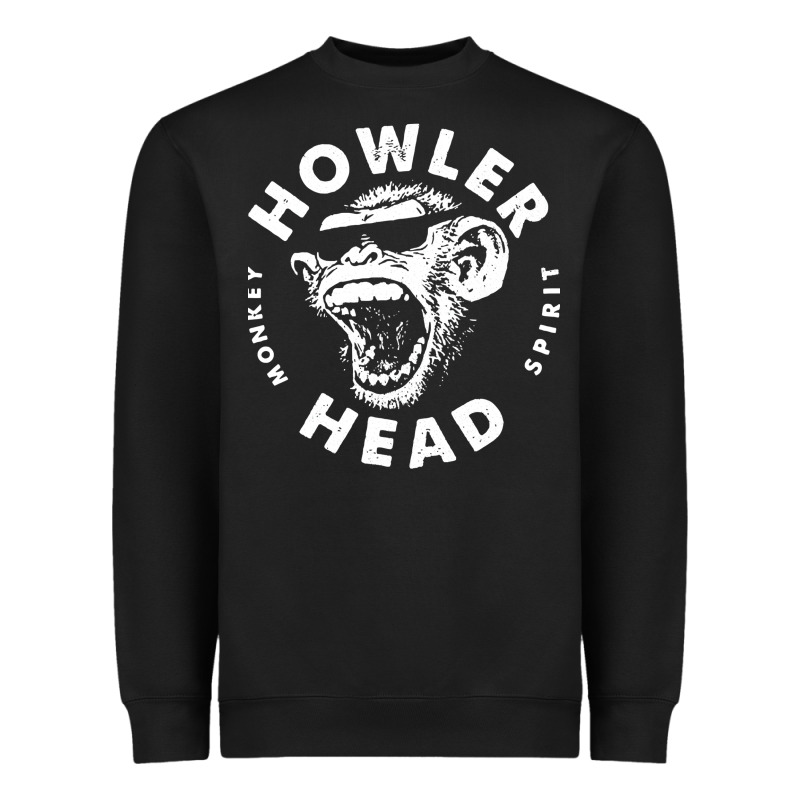 Howler Head Monkey Kentucky Bourbon Whiskey Vintage Heavyweight Sweatshirt by lanVoArt | Teevron