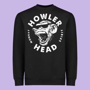 Howler Head Monkey Kentucky Bourbon Whiskey Vintage Heavyweight Sweatshirt Designed By Lanvoart