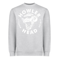 Heather Grey howler head monkey kentucky bourbon whiskey vintage Heavyweight Sweatshirt - lanVoArt