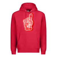 Cardinal number one foam finger Premium Hoodie - FaDigitalArtStudio