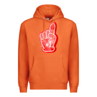 Carrot number one foam finger Premium Hoodie - FaDigitalArtStudio