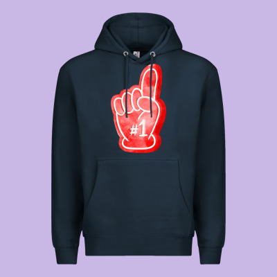 Number One Foam Finger Premium Hoodie Designed By Fadigitalartstudio