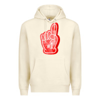 Sandshell number one foam finger Premium Hoodie - FaDigitalArtStudio