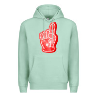 Seafoam number one foam finger Premium Hoodie - FaDigitalArtStudio