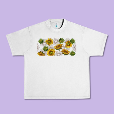 Summer With Sunflowers Urban Heavy Tee Designed By Tumblerdesignbyshophia