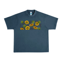 Midnight Navy summer with sunflowers Urban Heavy Tee - TumblerDesignByShophia