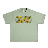 Oil Green summer with sunflowers Urban Heavy Tee - TumblerDesignByShophia