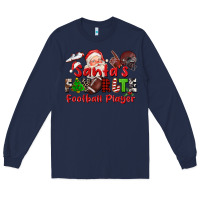 Navy santas favorite  football player Long Sleeve Tee - CowGirlArtShop