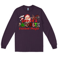 Plum santas favorite  football player Long Sleeve Tee - CowGirlArtShop