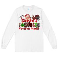 White santas favorite  football player Long Sleeve Tee - CowGirlArtShop
