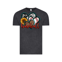 Vintage Black baseball hearts Vintage Tee - Jasminsmagicworld