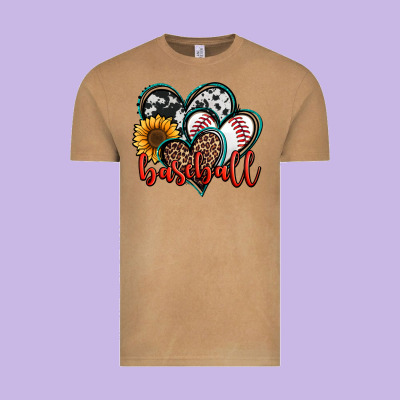 Baseball Hearts Vintage Tee Designed By Jasminsmagicworld